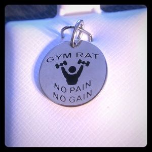 Word charm sterling silver